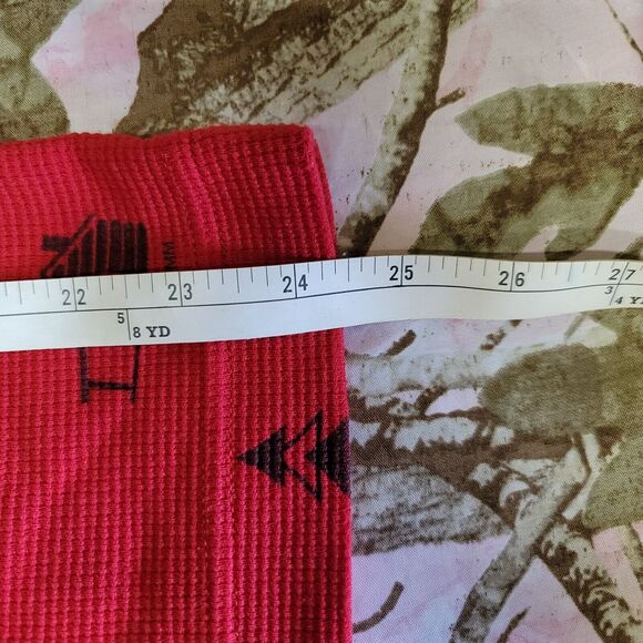 Artisans 2 Piece Pajama Thermal Short Set Vintage No Size Tag Red Christmas - Picture 7 of 12